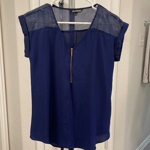 Express Women’s V-Neck Blouse with Cuffed Sleeve